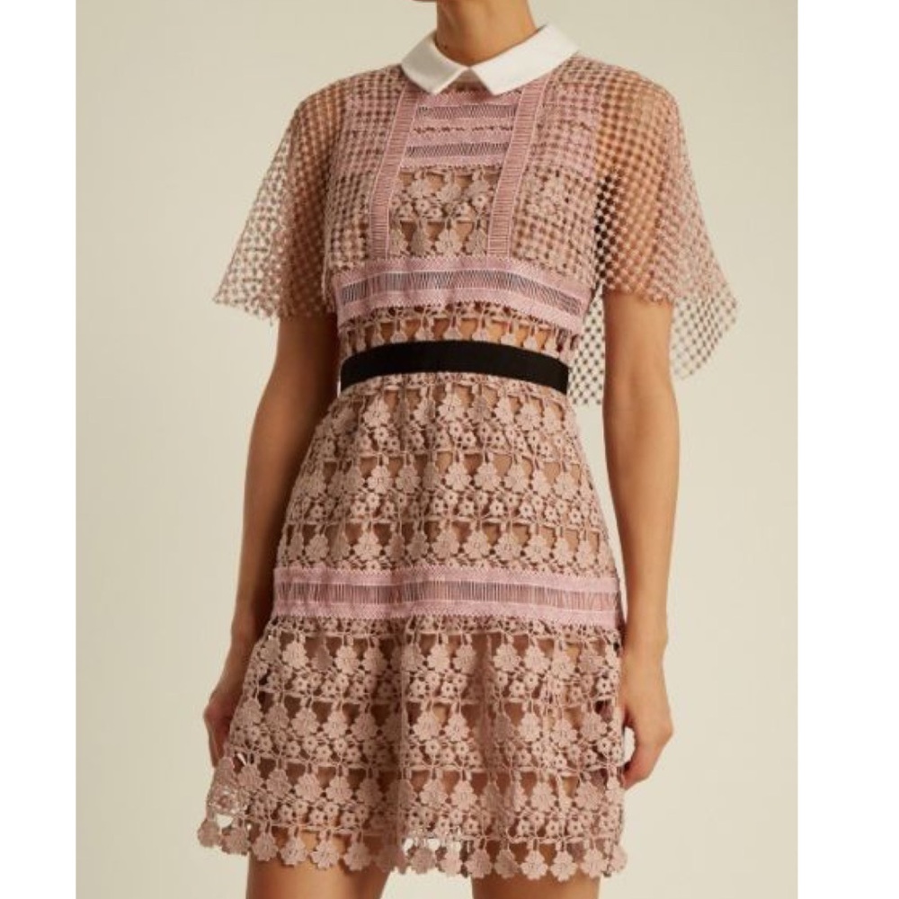 Self-Portrait pink cape dress size 6